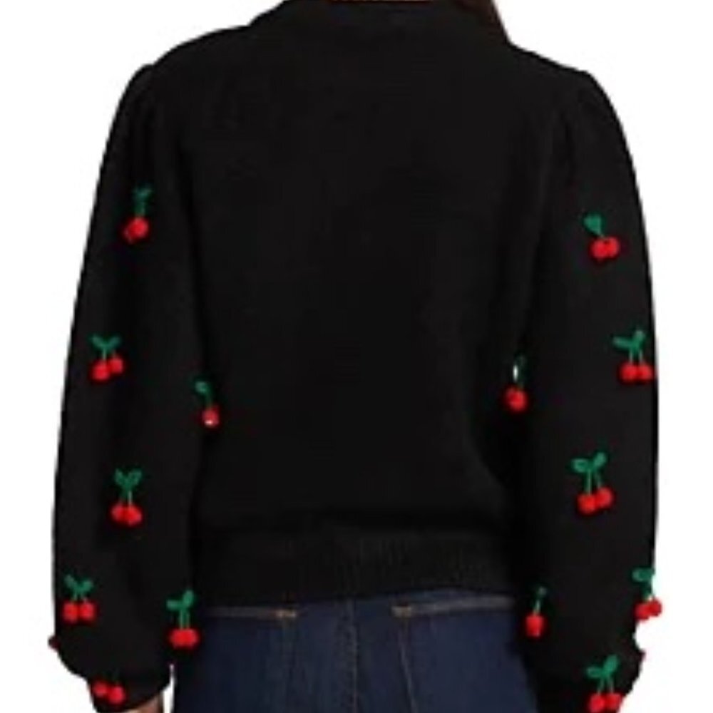 FARM Rio Crochet Cherry Pullover Sweater - Picture 5 of 12